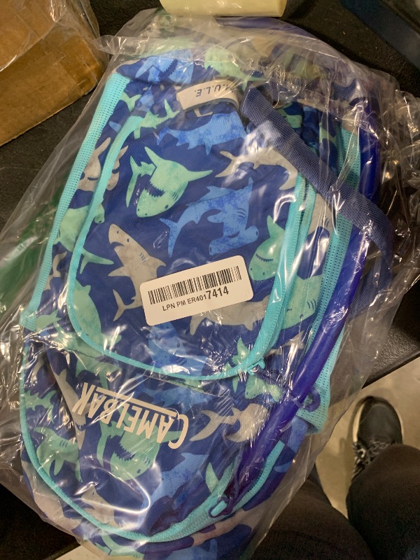 Photo 1 of CamelBak Mini M.U.L.E. Kids Hydration Backpack for Hiking and Biking - 50oz, Sharks