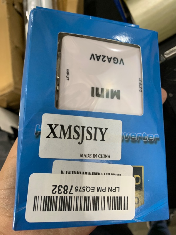 Photo 1 of XMSJSIY VGA to AV RCA Composite Converter Adapter Box with USB Power Cable HD 1080P Audio Video Converter PC to TV Set Top Box