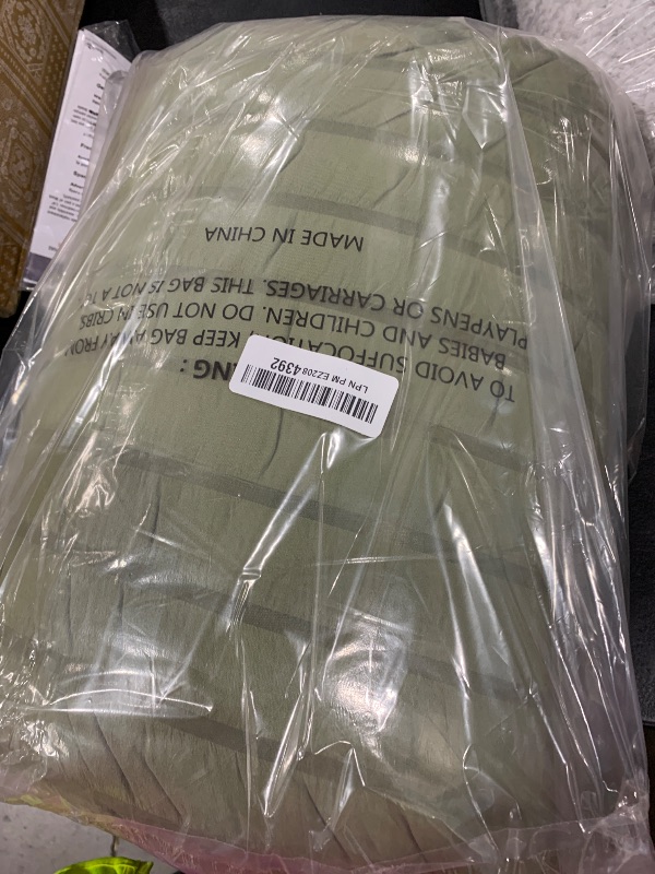Photo 1 of Love's cabin Seersucker Sage Green California King Comforter Set, 7 Pieces California King Bed in a Bag, All Season Bedding Sets with Comforter, Flat Sheet, Fitted Sheet, Pillowcase and Pillow Sham