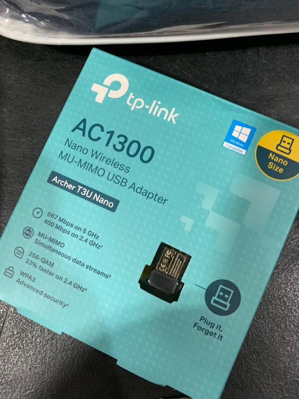 Photo 1 of TP-Link Nano USB WiFi Adapter for PC(Archer T3U Nano)-AC1300 2.4G/5G Dual-Band Wireless Network Transceiver Adapter for Desktop PC, Travel Size, Supports Windows 11,10, 8.1, 8, 7 / up to Mac OS 10.15