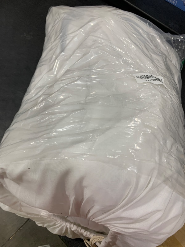 Photo 1 of APSMILE Luxury 100% Organic Cotton Down Feather Fibers Comforter California King Fluffy Comforter, High Fill-Power Medium Warmth All Season Duvet Insert (104x96, Ivory White)