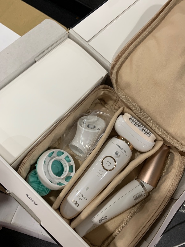 Photo 1 of Braun Epilator Silk-épil 9 Flex 9-300 Beauty Set, Facial Hair Removal for Women, Hair Removal Device, Shaver & Trimmer, Cordless, Rechargeable, Wet & Dry, FaceSpa
