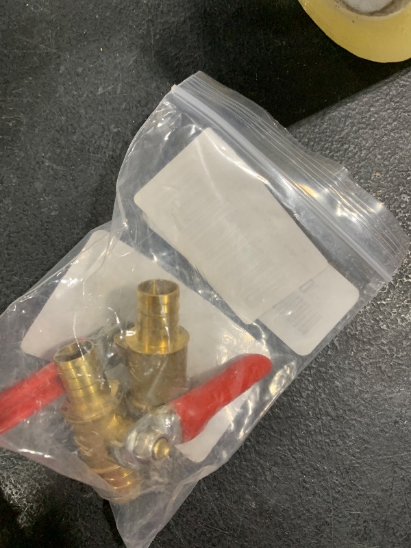 Photo 1 of Bonsicoky 2Pcs Brass Water Ball Valve 3/8" Hose ID Shut Off Valve Hose Barb Tubing Connector Switch Thread Pipe Fitting for Air, Water Pipes