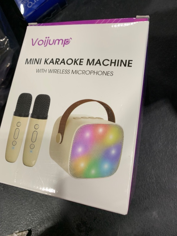 Photo 1 of Mini Karaoke Machine for Kids Adults, Portable Bluetooth Karaoke Speaker with 2 Wireless Microphones for Girls Boys 3-11,12+ Years Old, Gifts for Family Home Birthday Party