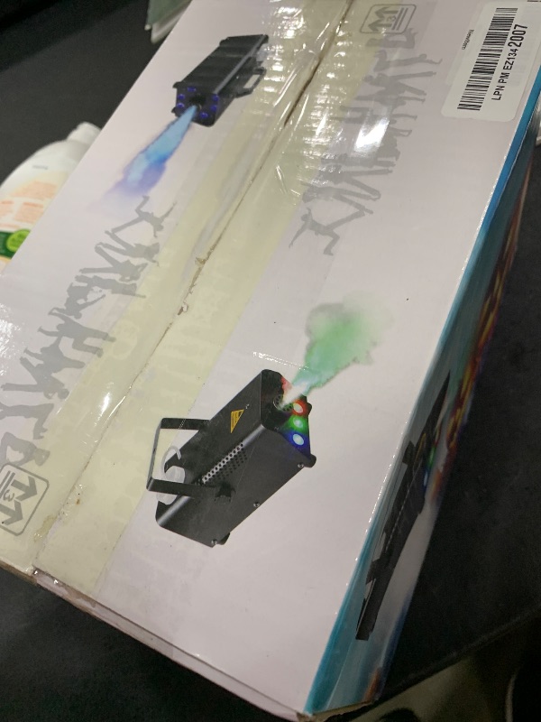 Photo 1 of Motorenbau Fog Machine with 8 LED Lights,Smoke Machine with 13 Colorful LED Lights Effect,500W and 2000CFM Fog with Remote Control,Indoor, Perfect for Halloween, Party,Weddingand Stage Effect