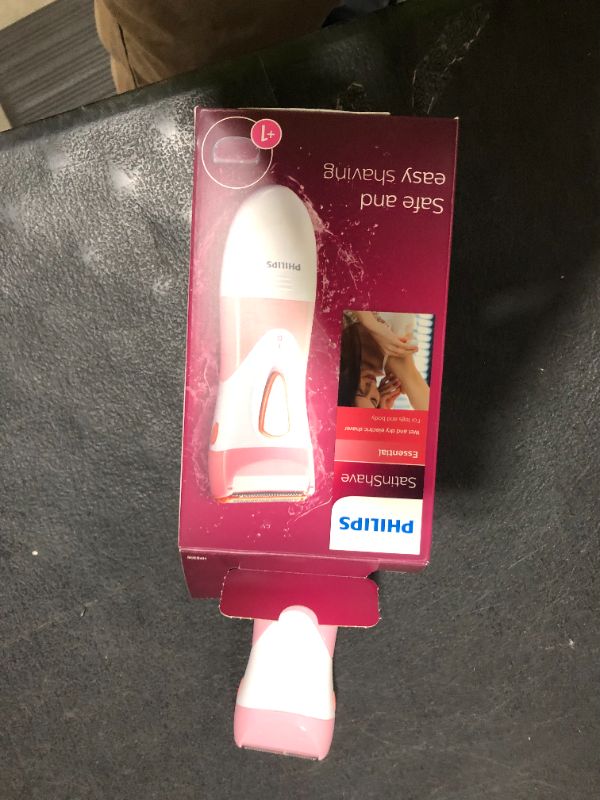Photo 1 of Philips SatinShave Essential Women’s Wet & Dry Electric Shaver for Legs & Body, Cordless, with Hypoallergenic Foil, HP6306/50