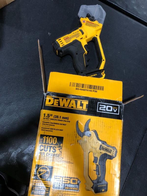 Photo 1 of DEWALT 20V MAX Pruning Shears Garden Tool, Cordless, Bare Tool Only (DCPR320B)