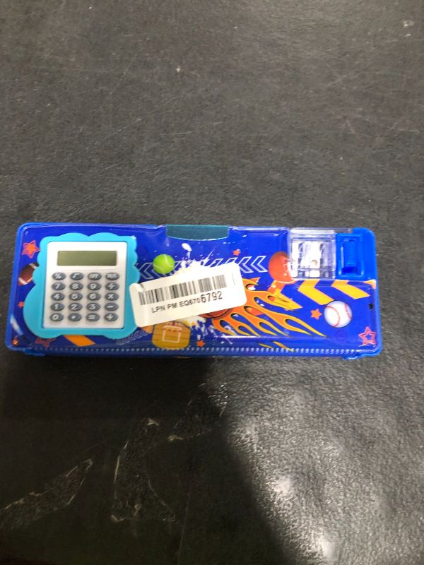 Photo 1 of Henoyso Multifunctional Pencil Box for Boys Basketball Pencil Case with Calculator and Sharpener Cool Cute Pencilcase School Supplies Essentials Back to School Gift Birthday Present for Kids Tee
