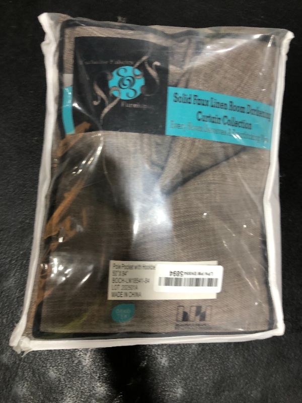 Photo 1 of HPD Half Price Drapes - Faux Linen Curtains for Living Room (1 Panel) - 50W X 84L - Textured Room Darkening Curtains for Bedroom 84 Inches Long - Drapes for Home Decor, Dutch Cocoa