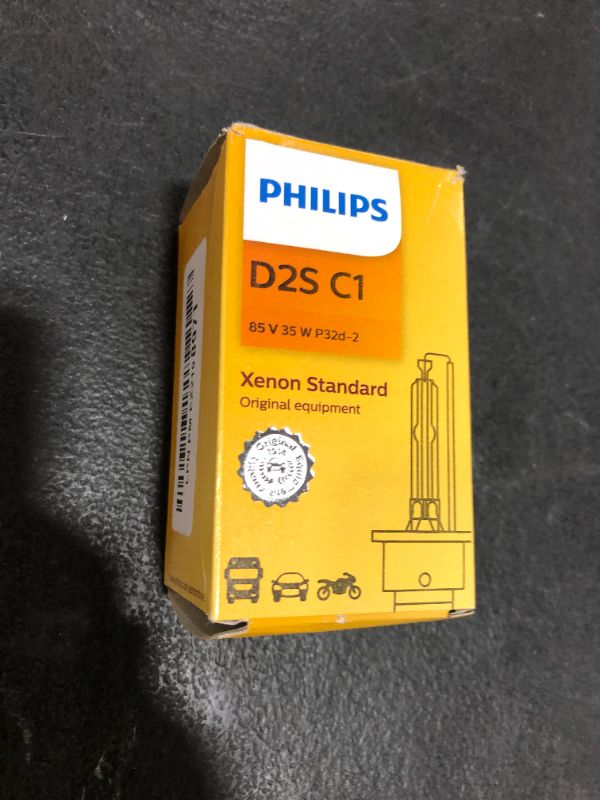 Photo 1 of Philips Automotive Lighting D2S Authentic Xenon HID Headlight Bulb with 4200K Intense White Light, Fits Select High Beam and Low Beam Positions, 1 Pack