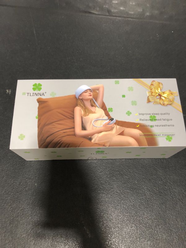 Photo 1 of TLINNA Head Massager,Scalp Massager,Relief Headaches,Fatigue,Stress,Sleep aid,Hangover with Airbag Kneading,Constant Temperature Hot Compress for Head