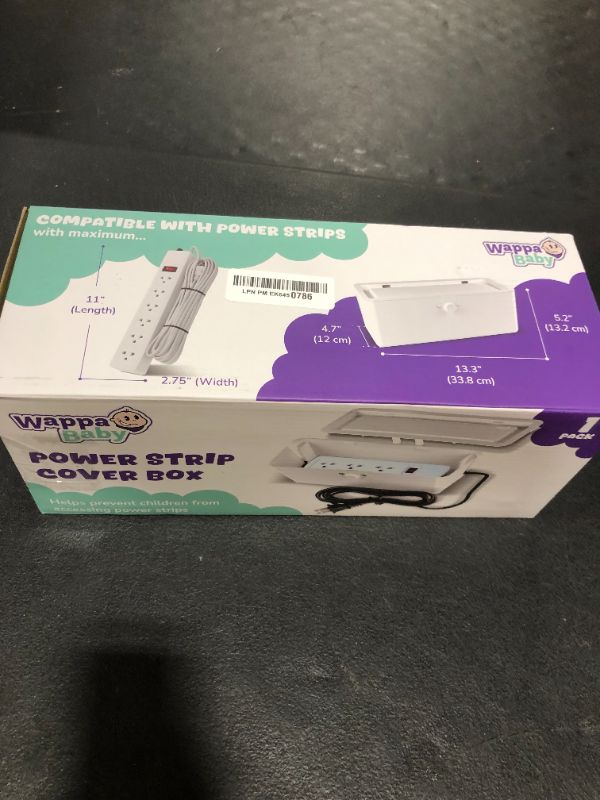 Photo 1 of Power Strip Cover Box - Effectively Baby Proofs Power Strip with Patented Dual Lock. Convenient Side Openings for Cords & Cables. Protects Small Hands & Fingers