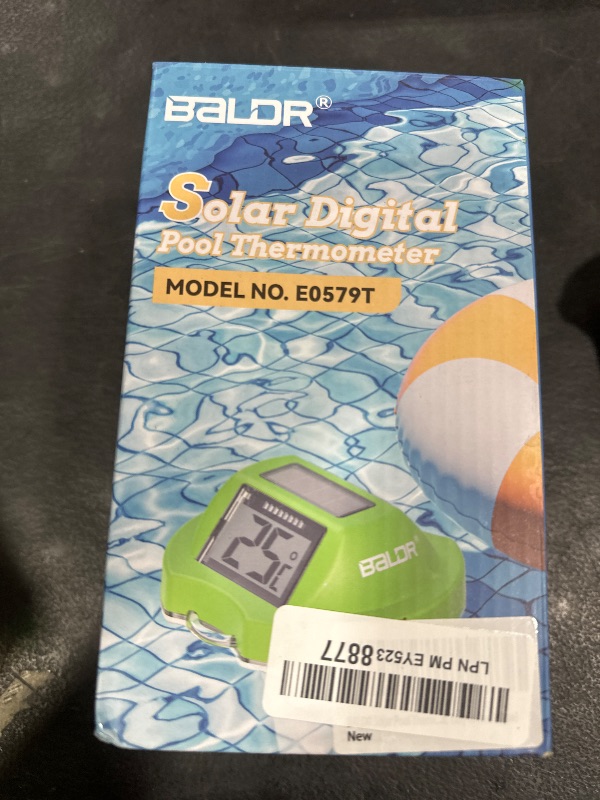 Photo 1 of BALDR Pool Thermometer Floating Easy Read, Solar Digital Pool Thermometer with Dual Large Screens, IPX7 Water Temperature Gauge for Inground Above Ground Pools & Spas (Blue)