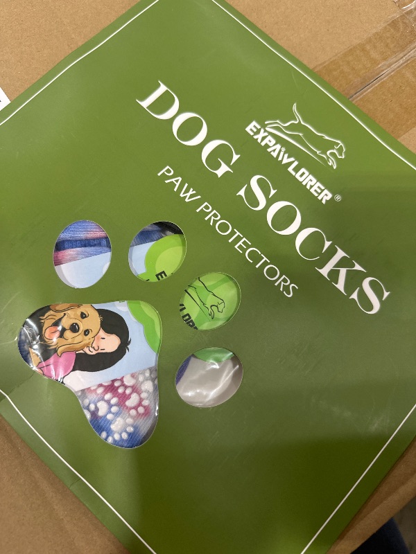 Photo 1 of EXPAWLORER Anti Slip Dog Socks to Prevent Licking Paws, Dog Shoes for Hot Pavement, Dog Booties for Small Medium Large Senior Dogs, Traction Control Dog Boots & Paw Protectors for Hardwood Floors