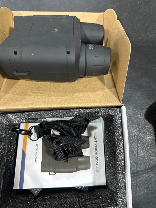 Photo 1 of Night Vision Goggles - 4K Night Vision Binoculars with 5000mAh Rechargeable Battery, 32GB TF Card can Save Photo and Video, 3'' HD Screen for Camping & Security, Black