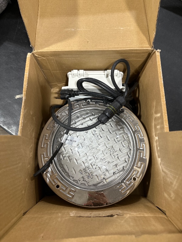 Photo 1 of HQUA PN01DC 120V AC Remote Control LED RGBW Color Change Inground Pool Light, 10 Inch 50W with 100 Feet Cord, UL Listed Transformer Included, Fit for 10" Large Wet Niches.