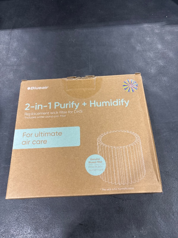 Photo 1 of BLUEAIR Genuine Wick Filter, Replacement for DH3i 2-in-1 Purify + Humidify Air Purifier, Certified to Deliver Pure Water Humidification & Capture Water Minerals, Perfect Fit for Model DH3i