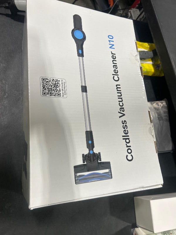 Photo 1 of Hysinixs Cordless Vacuum Cleaner, Powerful Lightweight Stick Vacuum with Self-Standing, Anti-Tangle, 8-in-1 Rechargeable Vacuum Cleaners for Home, Hardwood Floors, Carpet, Pet Hair (Blue)