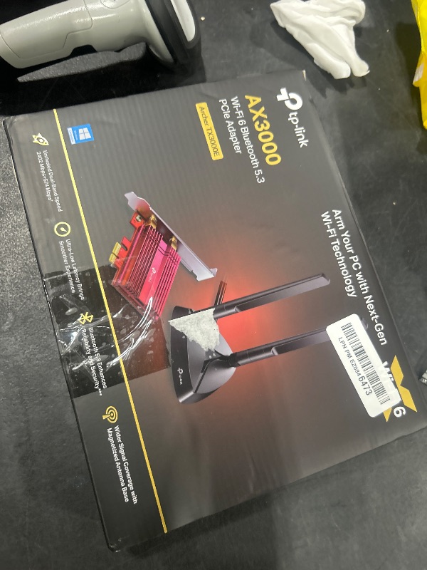 Photo 1 of TP-Link WiFi 6 AX3000 PCIe WiFi Card (Archer TX3000E), Up to 2400Mbps, Bluetooth 5.3, 802.11AX Dual Band Wireless Adapter with MU-MIMO, OFDMA, Ultra-Low Latency, Supports Windows 11, 10 (64bit)