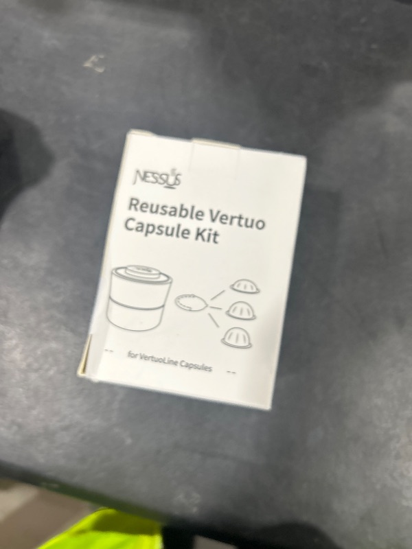 Photo 1 of Reusable Pods Kit for Nespresso Vertuo, Refillable Vertuo Coffee Pods Espresso Accessories with 100 pcs Foil Seals Lids, Holder and Brush for Nespresso Vertuo Plus Next Capsule Machine