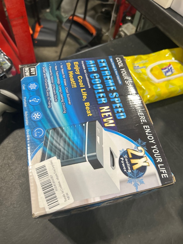 Photo 1 of Portable Air Conditioner, Upgraded Leak-Proof Ice Cooling Technology, Mini Personal Air Cooler with 3 Speeds for Room Office Bedroom Tent Greywhite5