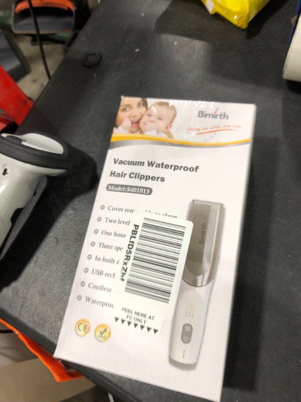 Photo 1 of Bimirth Baby Hair Clipper with Vacuum - Hair Trimmer for Kids and Toddlers - Waterproof, Rechargeable, Cordless Hair Cutting Machine for Children (with Bag)
