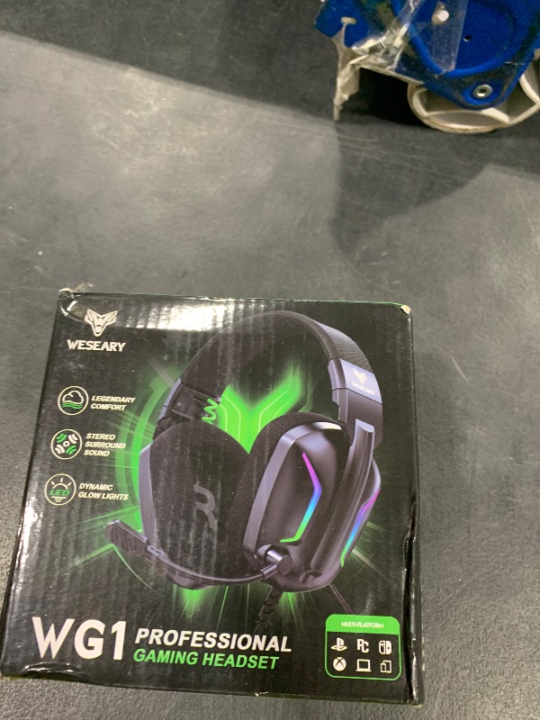 Photo 1 of WESEARY Wired Gaming Headset for Xbox Series X|S, Xbox One, PS4, PS5, Switch, Mobile, PC Headset with Surround Sound, Gaming Headphones with ENC Noise Cancelling Mic, 50mm Drivers, Soft Memory Foam