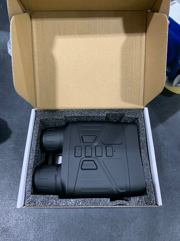 Photo 1 of Night Vision Goggles - 4K Night Vision Binoculars with 5000mAh Rechargeable Battery, 32GB TF Card can Save Photo and Video, 3'' HD Screen for Camping & Security, Black