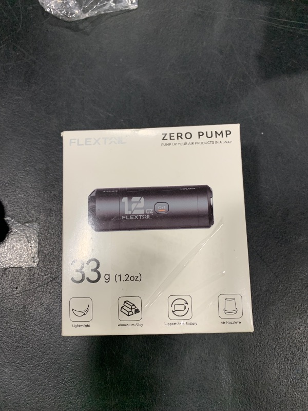 Photo 1 of FLEXTAILGEAR Zero Pump Air Pump for Inflatables, 1.2 oz Ultra-Mini Electric air Pump Portable Air Mattress Pump, Rechargeable Air Pump for Pool Floats Air Bed Air Mattress