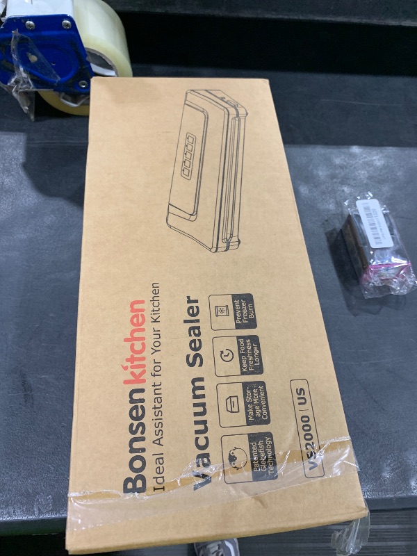 Photo 1 of [Updated 2025] Bonsenkitchen Vacuum Sealer Machine + 40 Vacuum Bags, Fast-Compact/Multi-Functional Food Vacuum Sealer with External Vacuum System, Black
