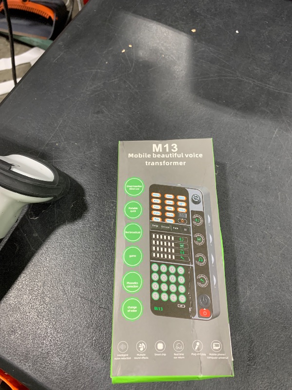 Photo 1 of Portable Voice Changer, Handheld Microphone Voice Modulator Gaming Recording with 16 Sound Effects, Mini Live Broadcast Voice Disguiser for Mobile Phone Computer PS4 PS5 Xbox One Games