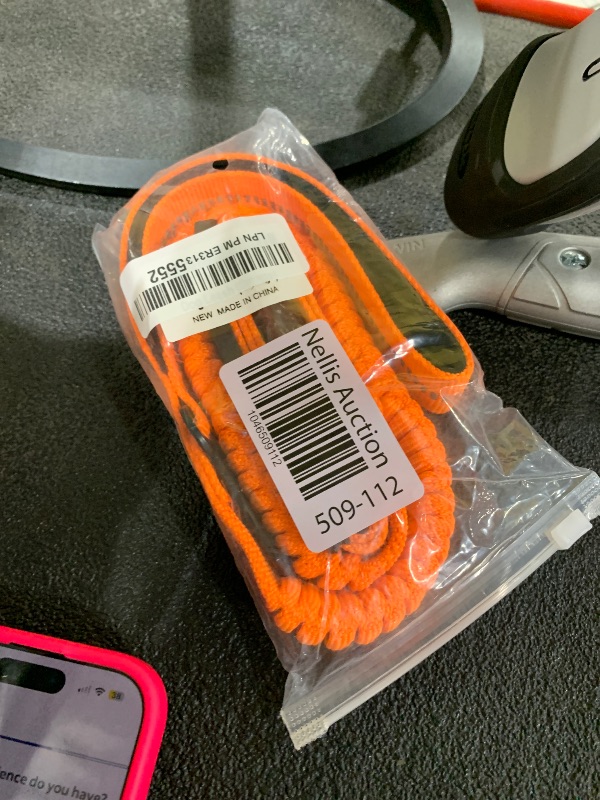 Photo 1 of Heavy Duty Dog Leash, 4-6FT Shock Absorbing Dog Leashes with Traffic Handle and Comfortable Padded Handles, Advanced Easy Metal Clip, No Pull Reflective Leash for Medium Large Dogs That Pull (Orange)