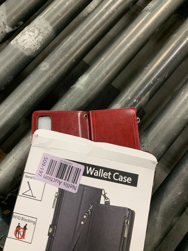 Photo 1 of XcaseBar for Samsung Galaxy S20 Wallet case with Zipper Credit Card Holder?RFID Blocking?, Flip Folio Book PU Leather Phone case Shockproof Cover Women Men for Samsung S20 case Red