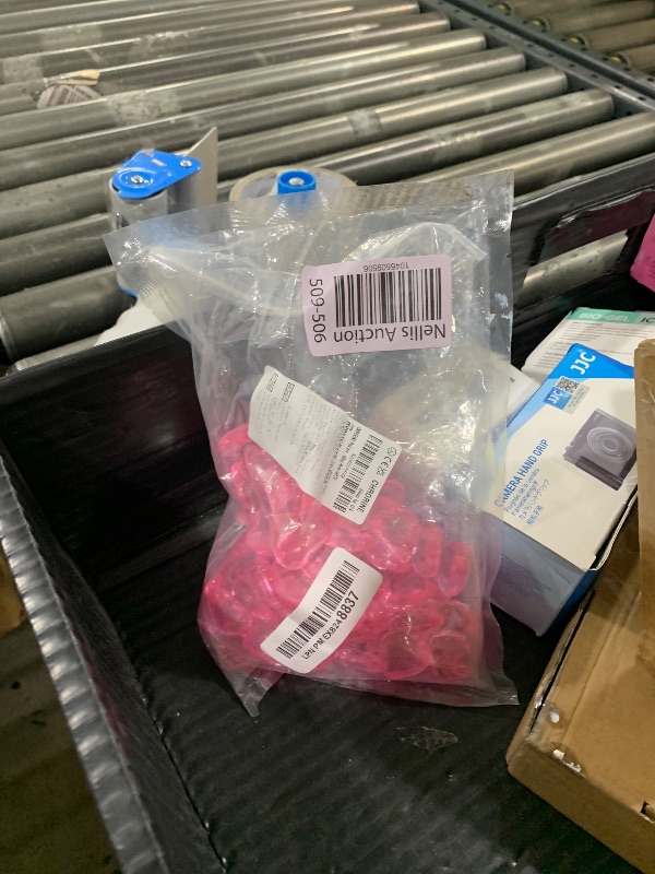 Photo 1 of 100 Pcs Disposable Mascara Wands, Crystal Eyebrow Spoolies Brush for Eyelash Extensions, Pink Lash Brushes with Container