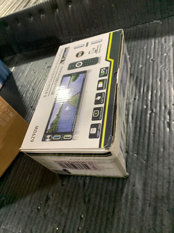 Photo 1 of 6.9" Single DIN Car Stereo Radio with Wireless Apple CarPlay, Car Bluetooth 5.2, Android Auto,IPS 1280 * 480 HD Screen,FM Radio,Backup Camera,USB Type-C Fast Charging,180W Audio Subwoofer,Navigation
