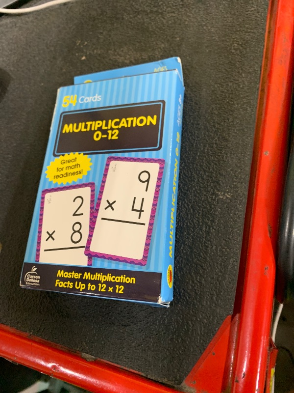 Photo 1 of Carson Dellosa 54 Multiplication Flash Cards, Flashcards Covering All Times Table Facts Through 12, Math Games for Kids 8-12, 3rd Grade Mathematics and Up