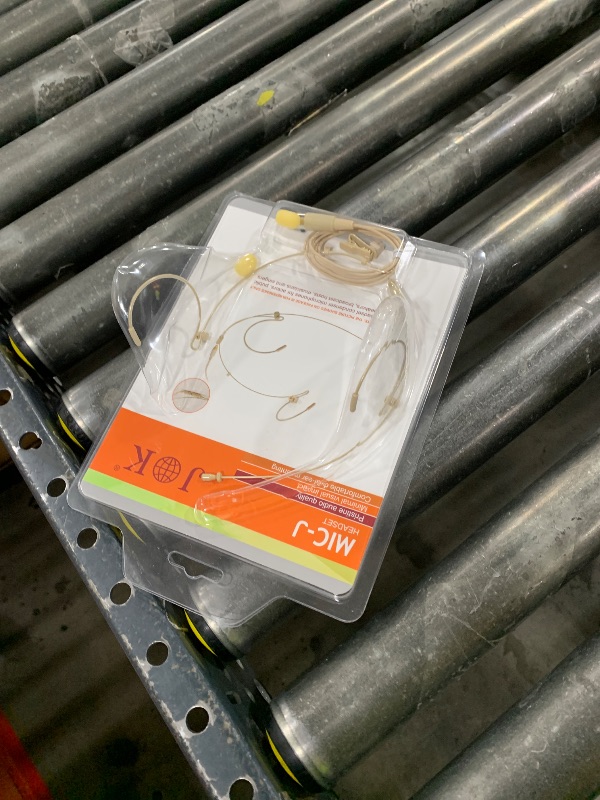 Photo 1 of J K Pro Earhook Headset Headworn Microphone MIC-J 071S Compatible with Shure Wireless System - Mini XLR TA4F Detachable Cable