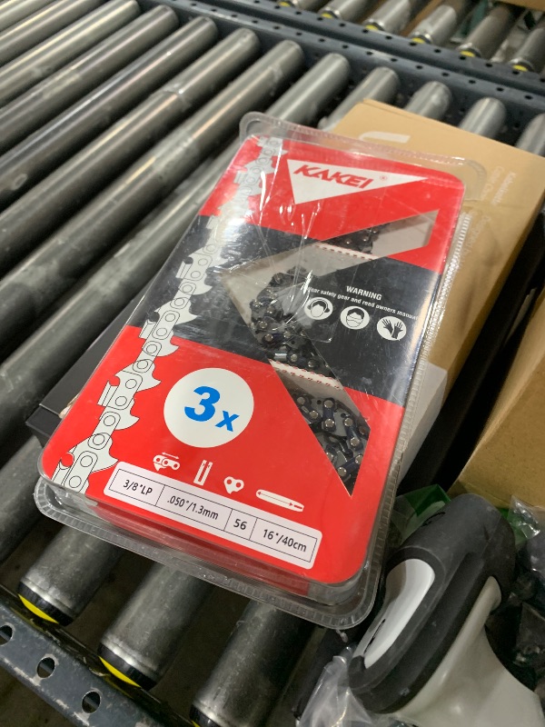 Photo 1 of KAKEI 16 Inch Chainsaw Chain 3/8" LP Pitch .050" Gauge 56 Drive Links Fits Craftsman, Poulan, Ryobi, Echo, Greenworks and More- S56 (3 Chains)
