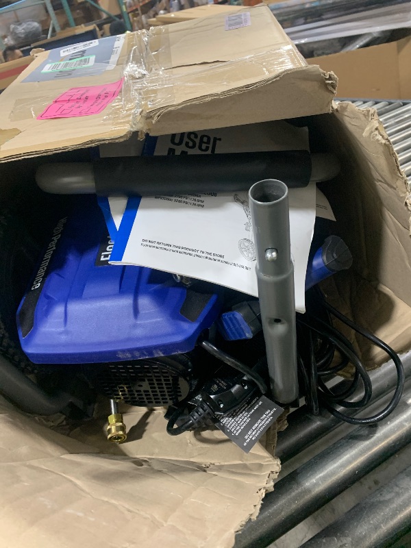 Photo 1 of Westinghouse WPX3200e Electric Pressure Washer, 3200 PSI and 1.76 Max GPM, Induction Motor, Onboard Soap Tank, Spray Gun and Wand, 5 Nozzle Set, for Cars/Fences/Driveways/Homes/Patios/Furniture, Blue
