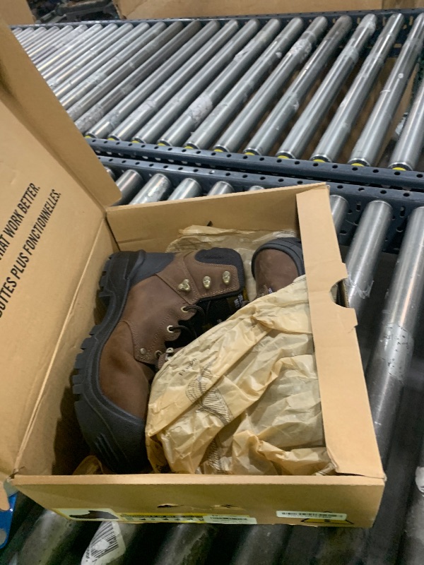 Photo 1 of KEEN Utility Men's Independence 6” Composite Toe Internal Metatarsal Guard Waterproof Work Boots, Dark Earth/Black, 12
