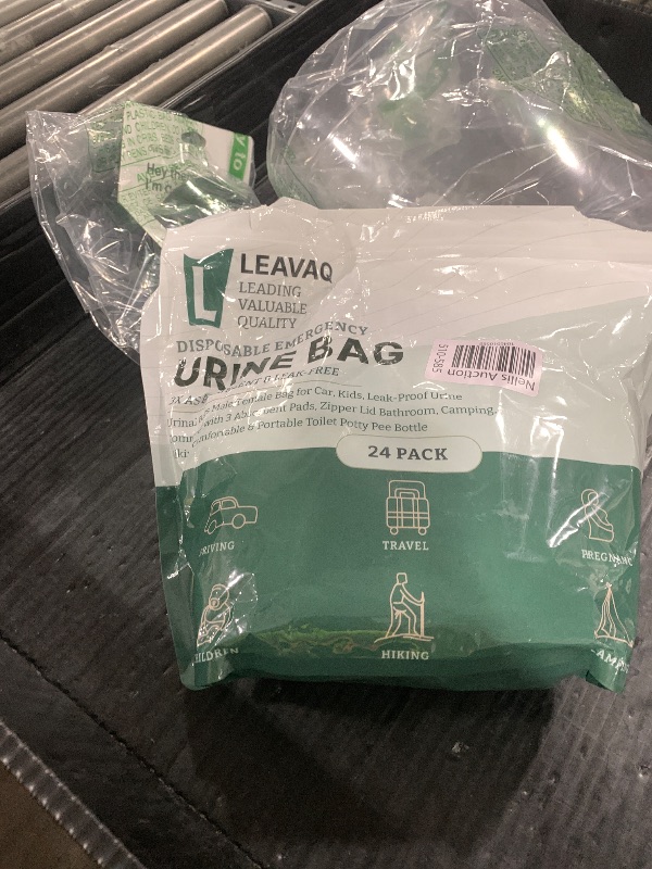 Photo 1 of Leavaq Disposable Urine Bag 24 PCS 800ML - Portable Urinal & Female Urinal for Travel, Leak-Proof Emergency Toilet Solution, Unisex Pee Bags for Men, Women, Camping, Traffic Jams, Kids - Compact