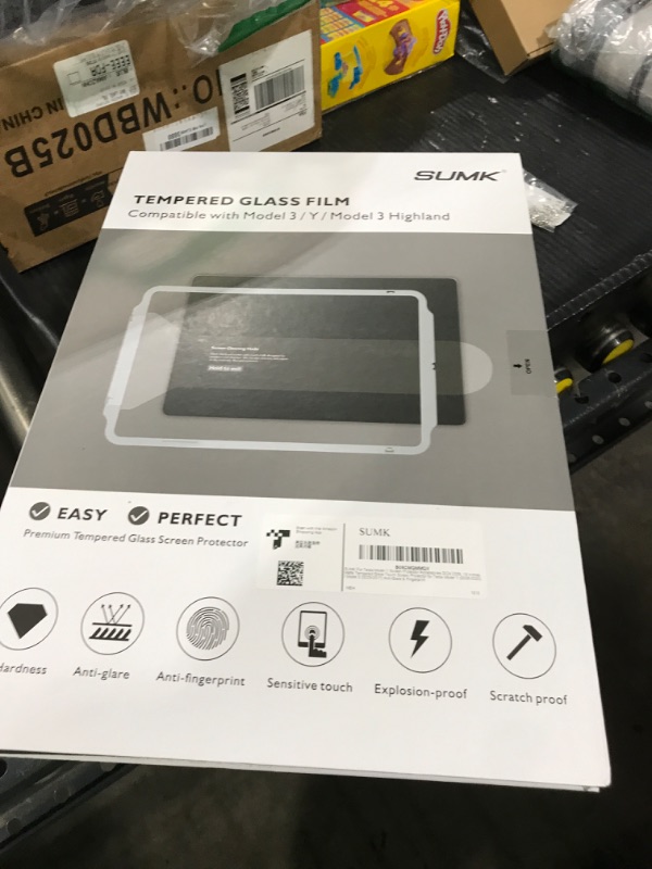 Photo 1 of SUMK Tempered Glass Screen Protector for Tesla Model Y/3 Accessories, 15 inches Touchscreen Protector for Tesla Model Y (2025-2020) / Model 3 (2023-2017) [No-glare & No-fingerprint] - Matte