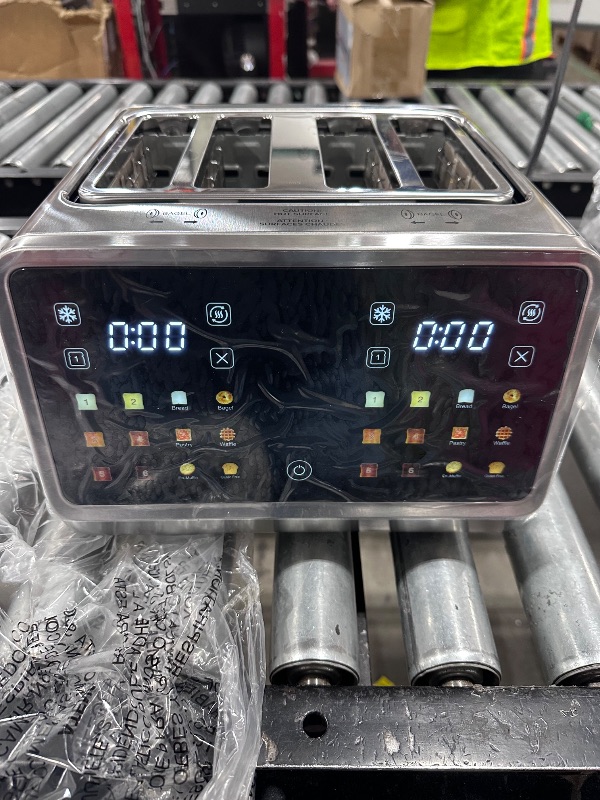 Photo 1 of 4 Slice Toaster– Dual Digital Smart TouchScreen & Independent Control Panel | Single-Slot Tech, Timer/Reheat/Defrost for Bagels, Bread | 1800W Stainless Steel, 6 Toast Types & Shade Settings