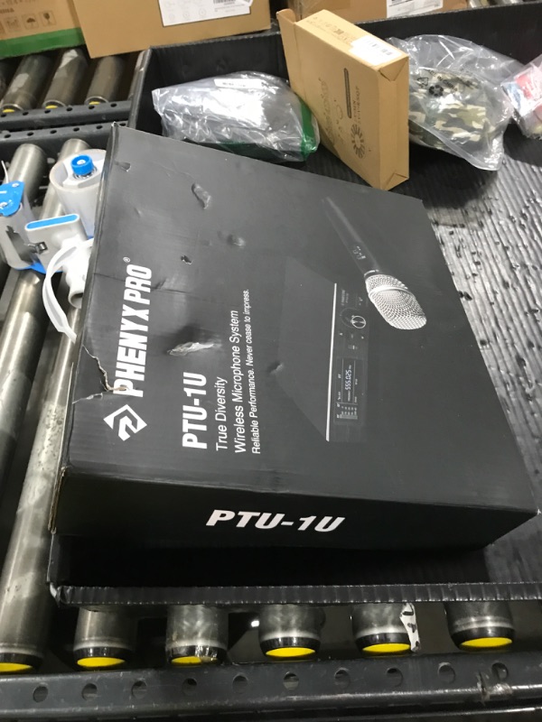 Photo 1 of Phenyx Pro True Diversity Wireless Microphone System w/ 1000 Tunable Channels, Single Cordless Mic Set w/Auto Scan, UHF Professional Dynamic Microphone for Singing, Stage & Studio (PTU-1U)