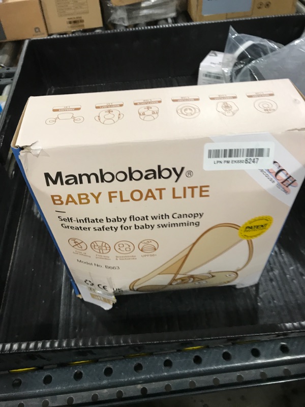Photo 1 of Mambobaby Float Self-Inflating Baby Swim Float with Canopy, Compressible Folding Pool Baby Float, Upgrade Soft Waterproof Skin-Friendly Material Toddler Swim Float (Standard Edition Pink)