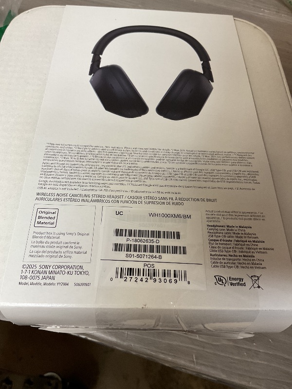 Photo 1 of Sony WH-1000XM6 The Best Wireless Noise Canceling Headphones, HD NC Processor QN3, 12 Microphones, Adaptive NC Optimizer, Mastered by Engineers, Studio-Quality, 30-Hour Battery, Black