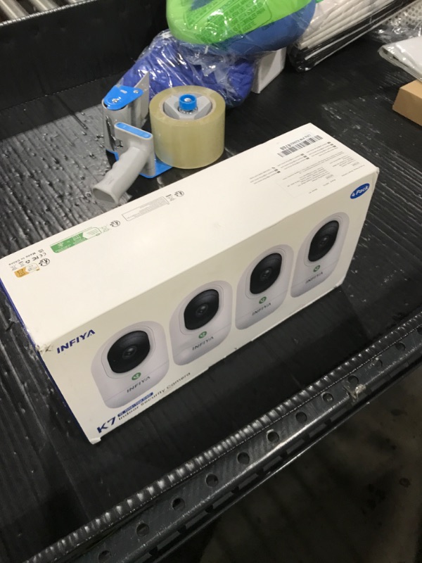 Photo 1 of INFIYA 360 Cameras for Home Security-Indoor Camera Monitoring Baby/Nanny with 2K High Resolution & One-Tap Call, 24-7 Local Storage, Compatible with Alexa/Google Home, K7 4Pack (2.4GHz Wi-Fi Only)