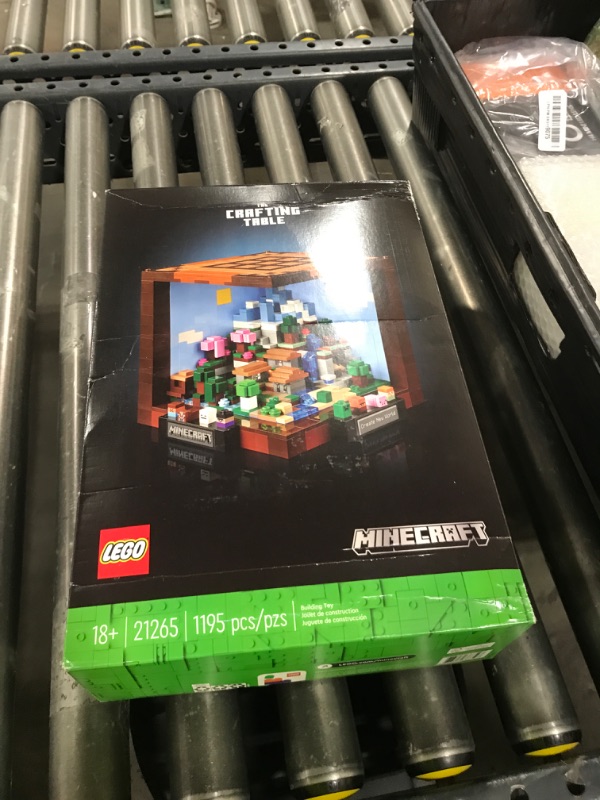 Photo 1 of LEGO Minecraft The Crafting Table, Collectible Video Game Building Set with Minecraft Figures, Mobs and Biomes, 15 Year Anniversary Model, Build and Display Minecraft Gift for Adults, 21265