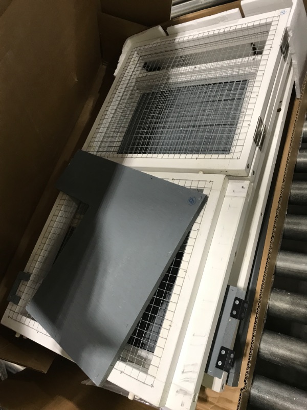 Photo 1 of 2-Story Guinea Pig Cages Wooden Indoor Rabbit Hutch Hamster Cage with Openable Roofs, Removable Tray and Wide Ramp, Small Animal Habitats for Hamsters, Guinea Pig, Ferrets, Hedgehog