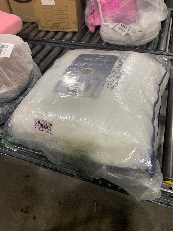 Photo 1 of SERTA Down Illusion Soft Hypoallergenic 2 inch Pillowtop Simple Fit Mattress Topper, Full, White